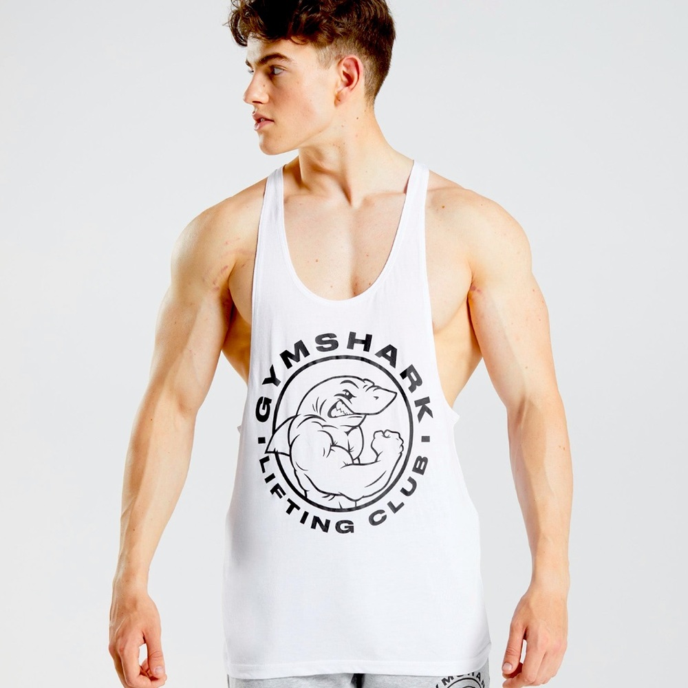 Gymshark white legacy stringer Small / Medium
